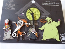 Disney Trading Pins Loungefly The Nightmare Before Christmas Character Enamel Pin Set