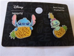 Disney Trading Pin LOUNGEFLY Stitch and Scrump Pineapples