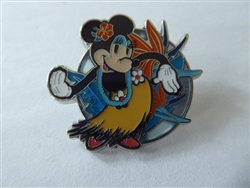Disney Trading Pin Minnie Mouse Floral Hula Stained Glass