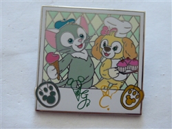 Disney Trading Pin Shanghai Disney Selfies - Cookie and Gelatoni