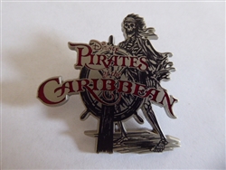 Disney Trading Pin Skeleton at the Helm Wheel Pirates of the Caribbean