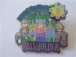 Disney Trading Pin  It's A Small World 55th Anniversary Passholder