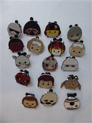 Disney Trading Pin   Star Wars - Tsum Tsum Mystery Pin Pack - Series 2 Complete set of 17 pins