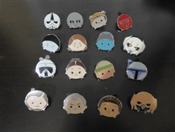 Disney Trading Pin   Star Wars - Tsum Tsum Mystery Pin Pack - Series 3 Complete set of 16 pin