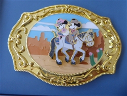 Disney Trading Pin Mickey Mouse Western Buckle
