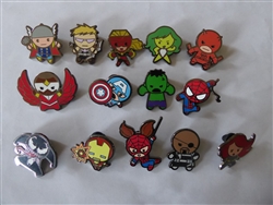Disney Trading Pins Marvel Kawaii Art Collection complete set of 14 pins