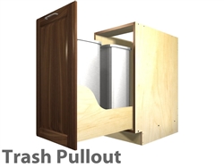 1 pullout trash cabinet