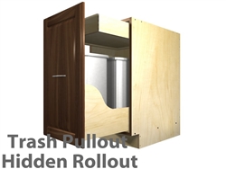 1 pullout trash cabinet (HIDDEN ROLLOUT NEAR TOP)