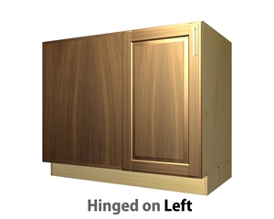 1 door base cabinet with blank panel return