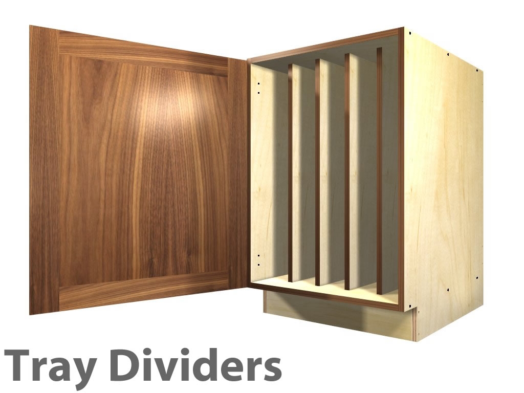 Wooden Vertical Cabinet Tray Divider & Organizer