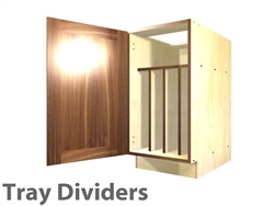 1 door base cabinet with TRAY DIVIDERS