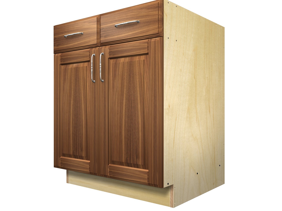 2 door 2 drawer base cabinet (drawers on bottom)