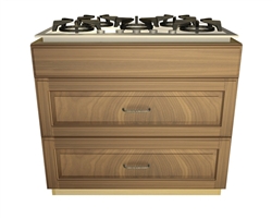 2 drawer 1 false front cooktop base cabinet