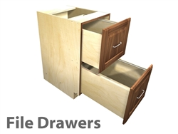 2 drawer file cabinet (letter sized files)