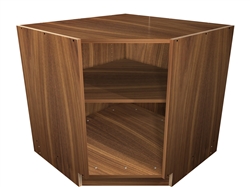 45 degree exposed interior base cabinet