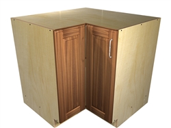 90 degree base cabinet with adjustable shelf