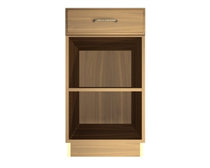 0 door 1 drawer exposed interior base cabinet