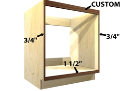 Base wall oven cabinet with dual decks