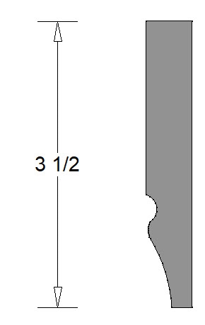 3.5" tall build-up molding that can be used in various areas