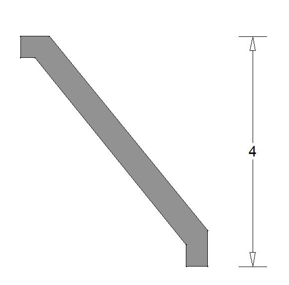 SHAKER crown molding (4" tall crown)