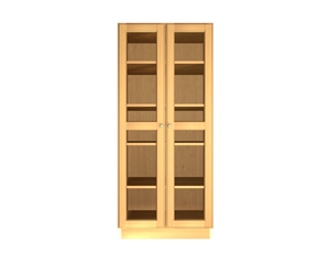 2 GLASS door pantry cabinet