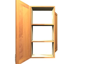 1 door 1 door wall see-through cabinet