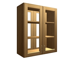 4 glass door wall cabinet see through