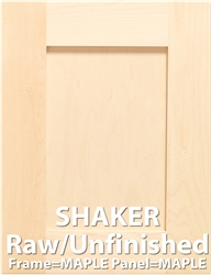 Shaker MAPLE Sample Cabinet Door