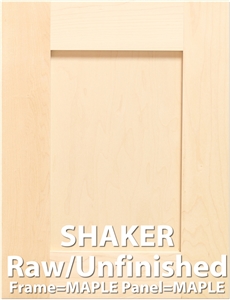 Shaker MAPLE Sample Cabinet Door
