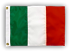 12" x 18" Italy Flag - Nylon  - Sewn Stripes - - Outdoor SolarMax Nylon - Made in U.S.A.