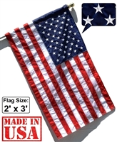 2' x 3' American Flag (Pole Sleeve) - SolarMax Outdoor Nylon