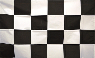 3' x 5' Black and White Checker PRINTED