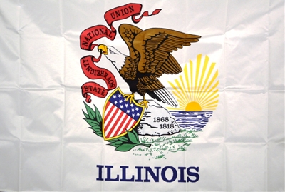 3' x 5'  Illinois Flag - Nylon