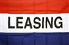 3x5 FT LEASING Flag (Sewn Stripes) - SolarMax Nylon Message Flag.
Commercial grade for business.