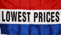 3'x5' LOWEST PRICES Flag (Sewn Stripes) - SolarMax Nylon Message Flag.
Commercial grade for business.