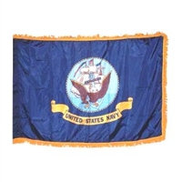 3' x 5' Navy Flag - Nylon - Pole Sleeve and Fringe