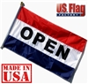 3'x5' OPEN Flag (Sewn Stripes) Outdoor Message Flag - Made in USA