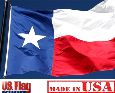 5' x 8' Texas Flag - Nylon (Appliqued Star, Sewn Stripes)