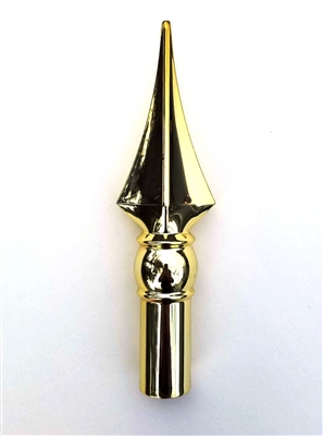 Spear Topper Ornament (ABS) - 8 Inch Gold Color