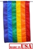 12"x18" Garden Style Rainbow Flag (Sewn Stripes) Outdoor SolarMax Nylon, 100% Made in America.