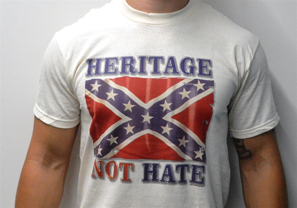 Heritage Not Hate T-Shirt. T-shirt with Confederate Flag.