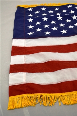 4' x 6' U.S. Flag - Pole Sleeve and Fringe - Nylon