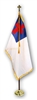 Christian Flag Indoor Display Set - 7 FT Pole