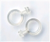 Plastic Rings with Screws (for 1.0" Poles) - Clear (Pair)