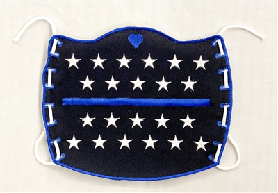 Thin Blue Line Supporter Face Mask