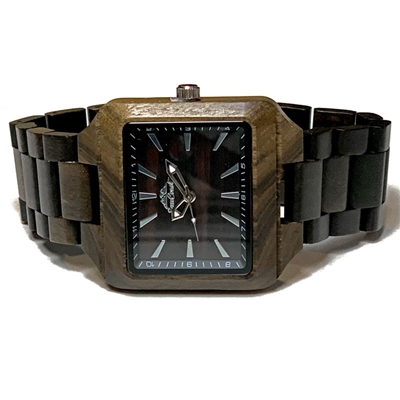 Square Ebony Sandalwood Watch by SunCoast