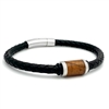 STEEL REVOLTâ„¢ Genuine Leather Bracelet with Tobacco Leaf