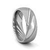 STEEL REVOLTâ„¢ Comfort Fit Domed Damascus Steel Wedding Ring