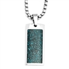 STEEL REVOLTâ„¢ Stainless Steel Necklace with Crushed Turquoise