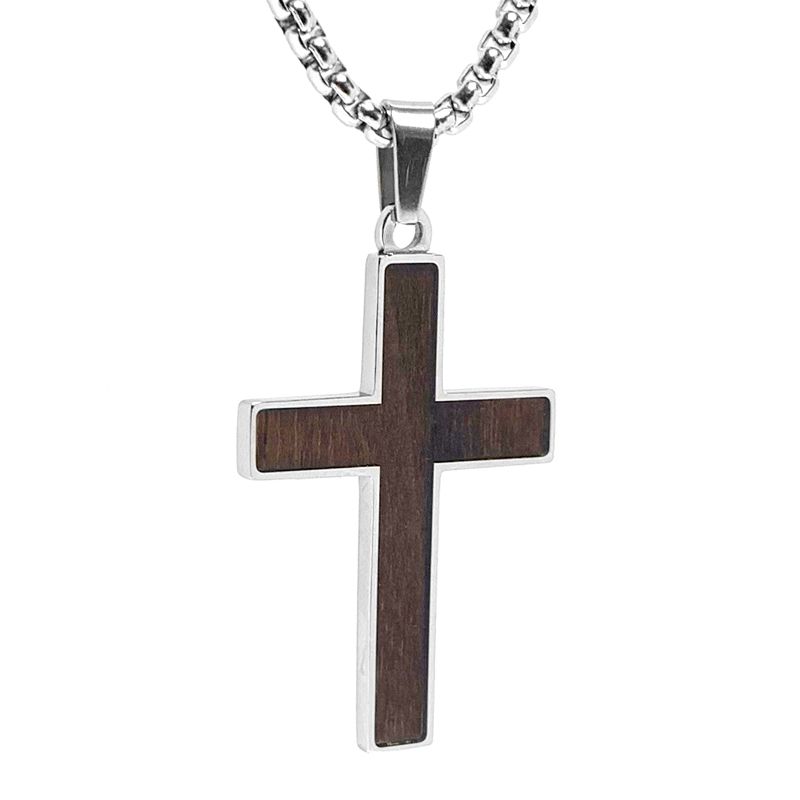 Buy M Men Style Christian Jewelry Christian Crucifix Jesus Cross Nail  Blessing Pray With Long Chain Black Stainless Steel Pendant Necklace Chain  For Men And Women at Amazon.in